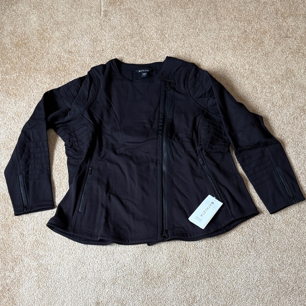 Athleta Black Utility Jacket for Women Moto 2X NWT
